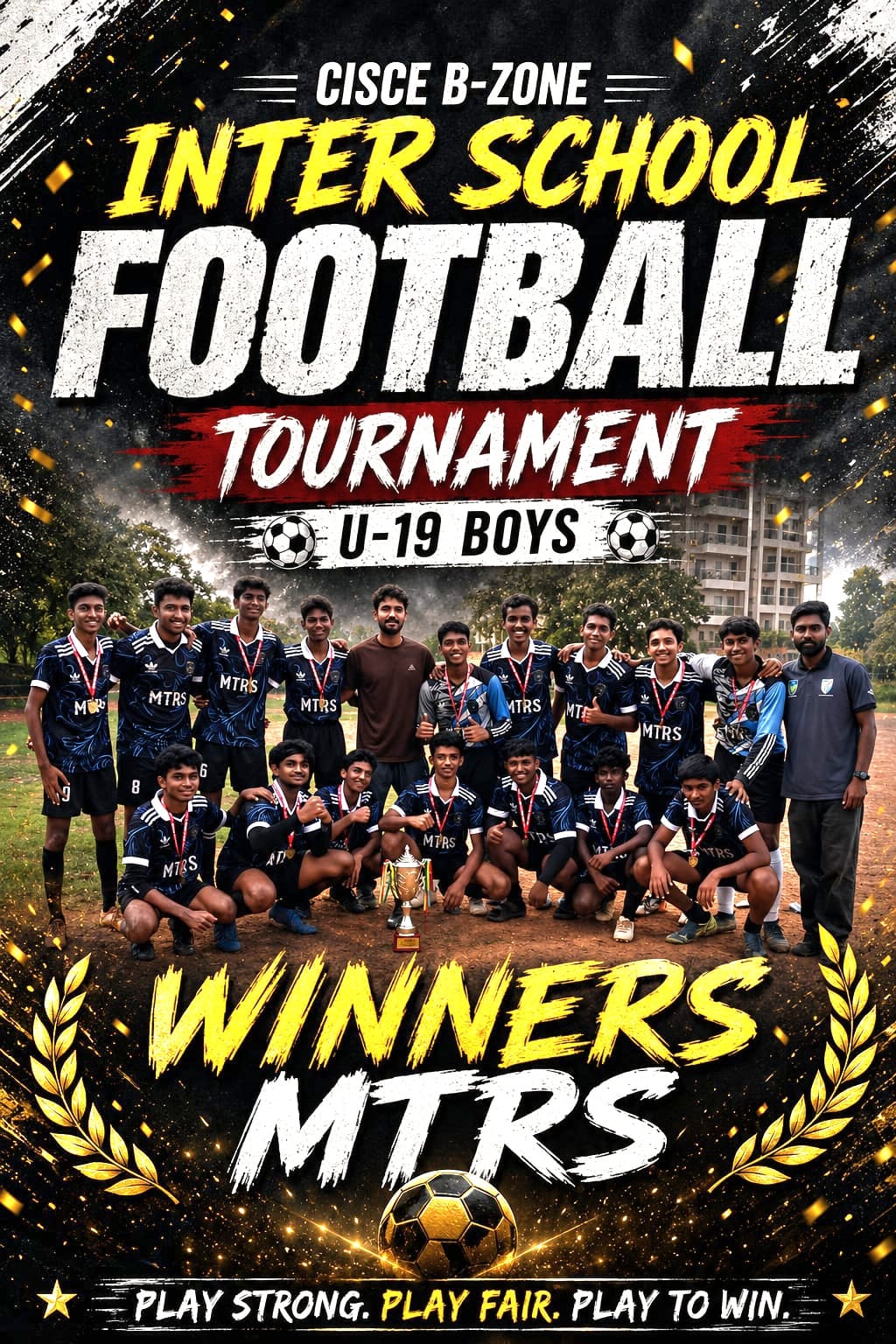 MTRS Crowned Champions at CISCE B-Zone Inter-School Football Tournament